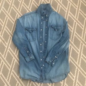 Denim button up